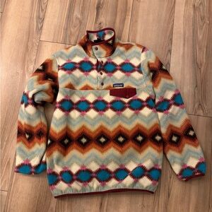 Patagonia Lightweight Synchilla® Snap-T® Pullover in Timber Twist: Cinder Red